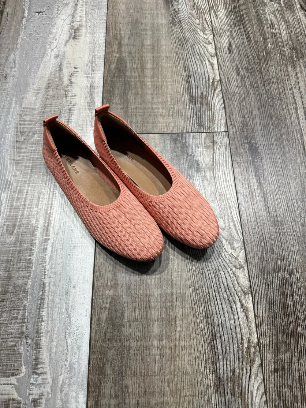 Everlane Peach Knit Slip-On Flats
